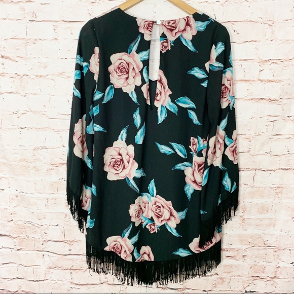 Show Me Your Mumu Rodeo Floral Fringe Dress Size Medium - Picture 7 of 7